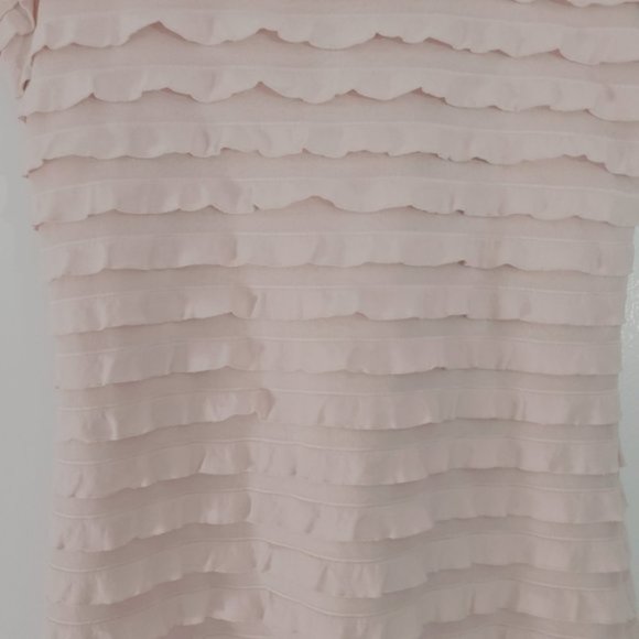 Ruffled Blush Pink Double Lined Bodycon Dress - Picture 6 of 8